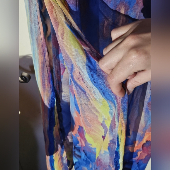 Lulus flying watercolor maxi - Picture 5 of 7